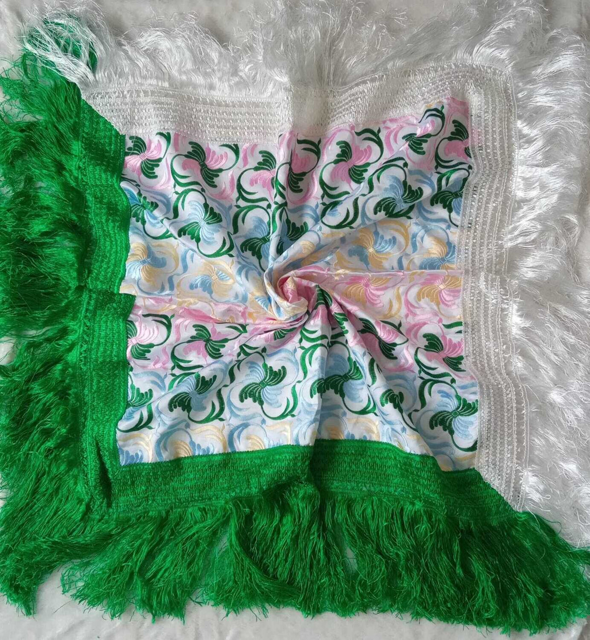 onderliggende doek wit/groen